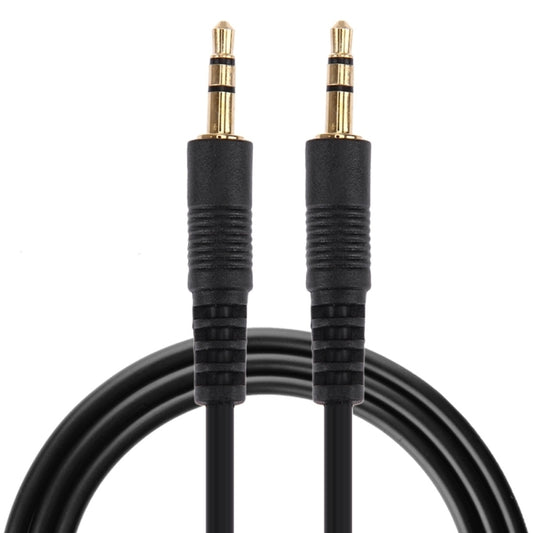 1m 3.5mm Male to 3.5mm Male Plug Stereo Audio Aux Cable  (Black + Gold Plated Connector), Length: 1m Black, (Gold Plated)