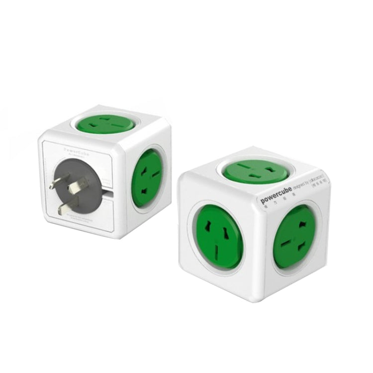 PowerCube 10A Universal Wall Adapter Power Socket with 5 US / AU Sockets for Home Office, AU Plug, Random Color Delivery, PowerCube Socket