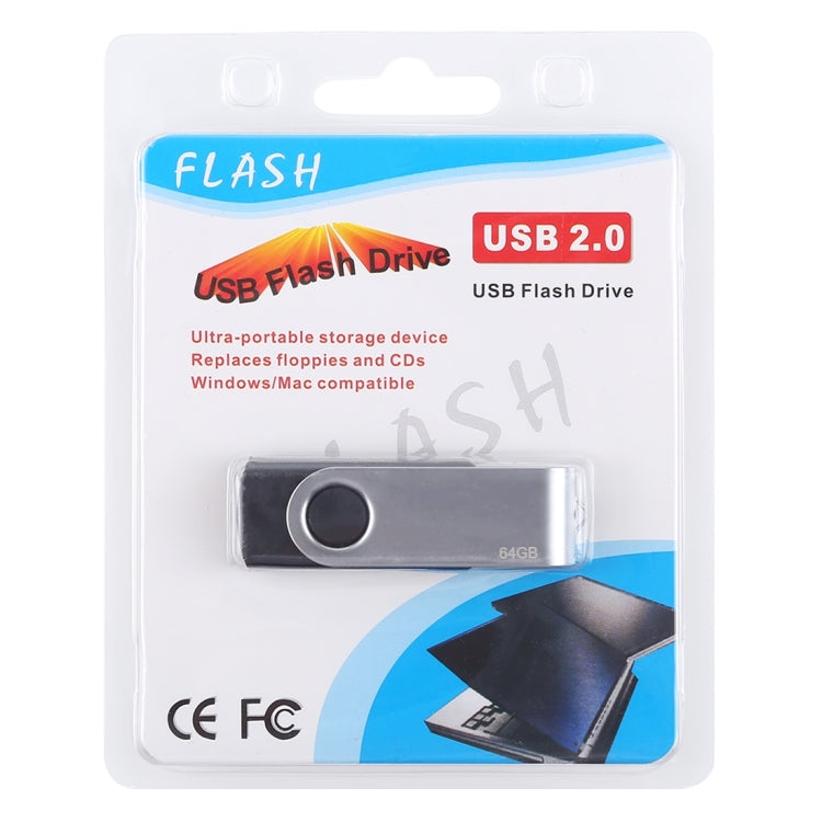 64GB Twister USB 2.0 Flash Disk(Black), 64GB/Black
