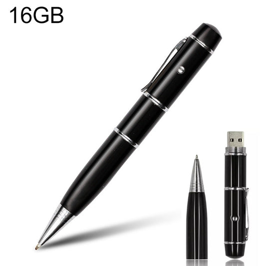 3 in 1 Laser Pen Style USB Flash Disk,16GB (Black), 16GB (Black)