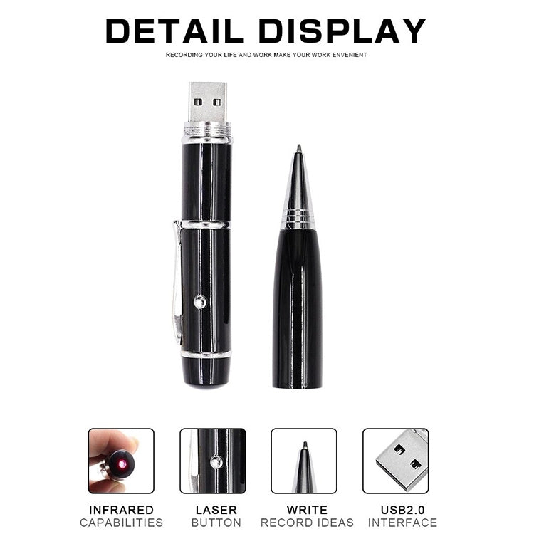 3 in 1 Laser Pen Style USB Flash Disk, 4GB (Black), 4GB (Black)