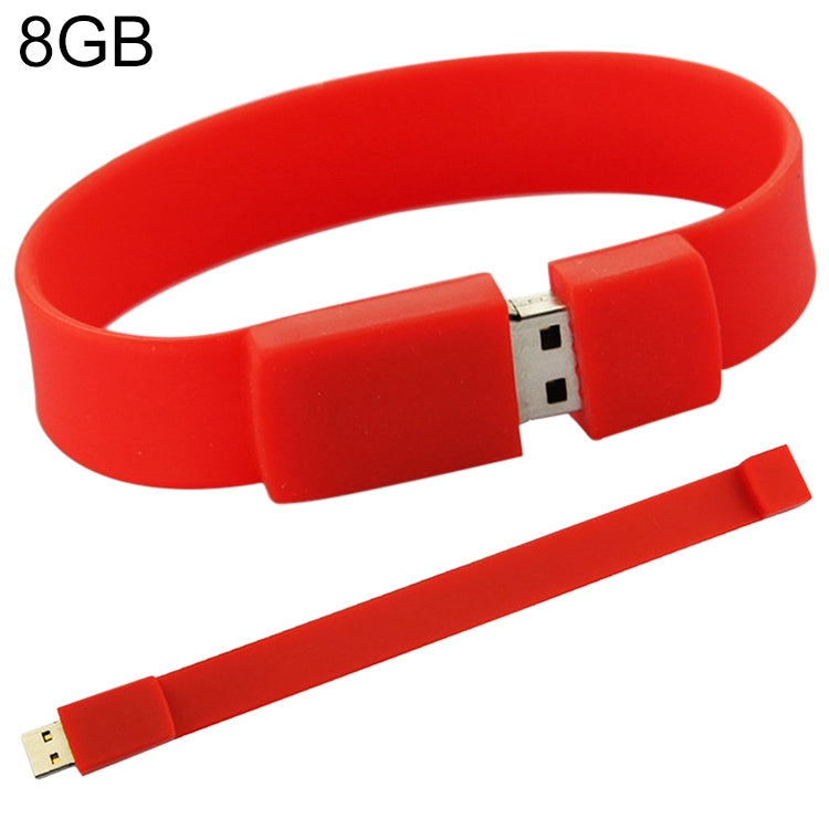 8GB Silicon Bracelets USB 2.0 Flash Disk, 8GB