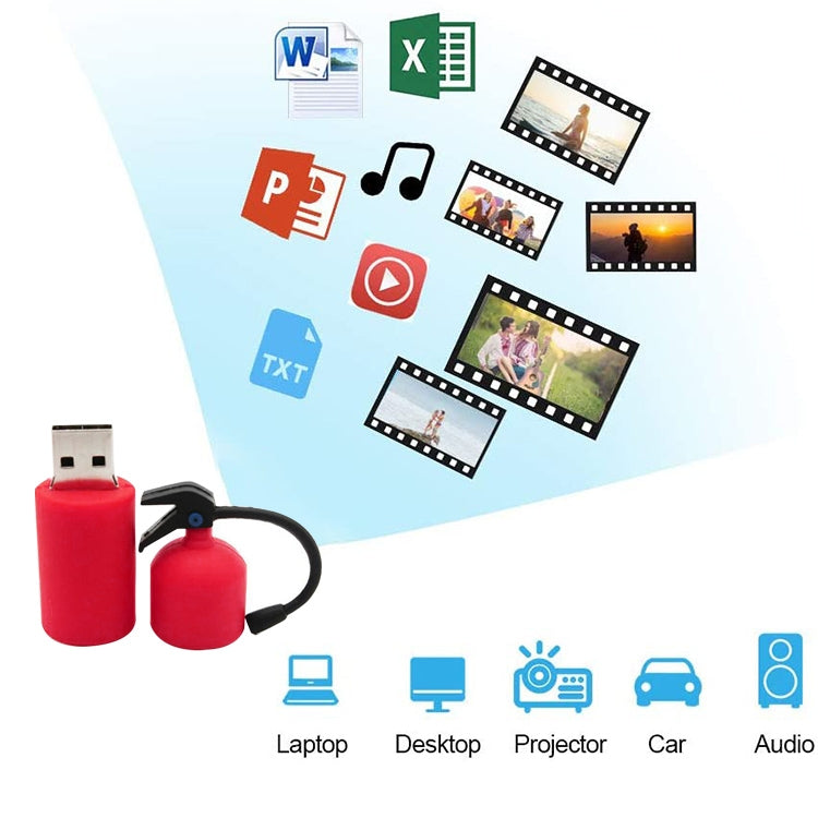 Extinguisher Style USB Flash Disk, 2GB