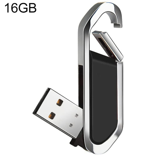 16GB Metallic Keychains Style USB 2.0 Flash Disk (Black), 16GB (Black)