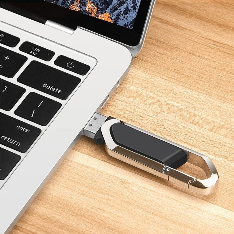 16GB Metallic Keychains Style USB 2.0 Flash Disk (Black), 16GB (Black)