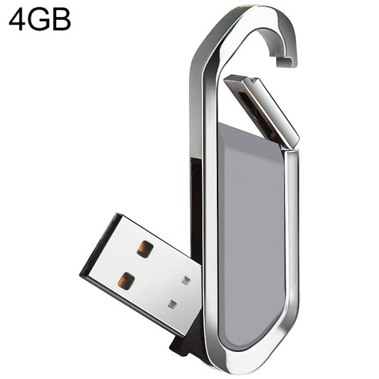 4GB Metallic Keychains Style USB 2.0 Flash Disk (Grey), 4GB (Grey)