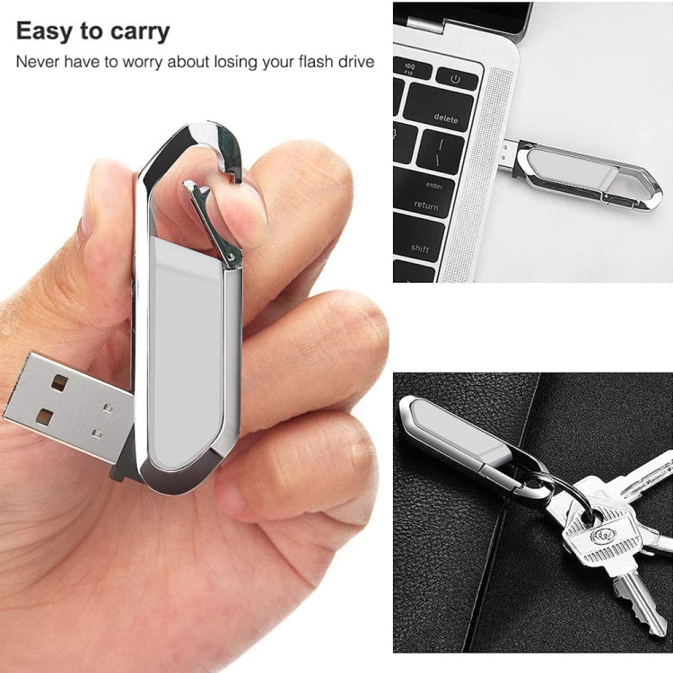 4GB Metallic Keychains Style USB 2.0 Flash Disk (Grey), 4GB (Grey)