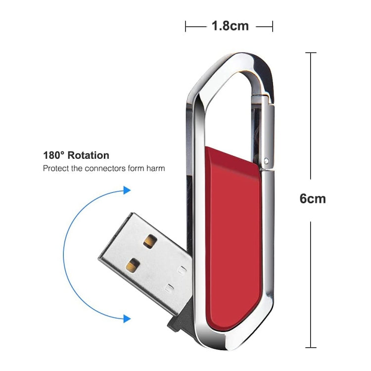 2GB Metallic Keychains Style USB 2.0 Flash Disk (Red), 2GB (Red)