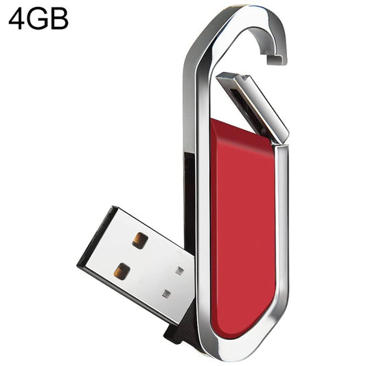 4GB Metallic Keychains Style USB 2.0 Flash Disk (Red), 4GB (Red)