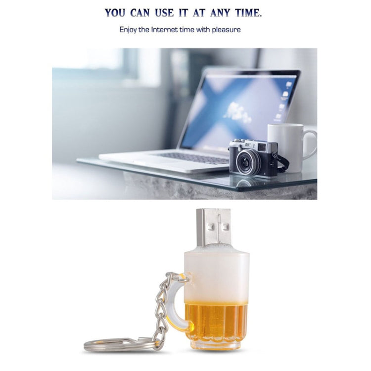 Beer Keychain Style USB Flash Disk with 32GB Memory, 32GB