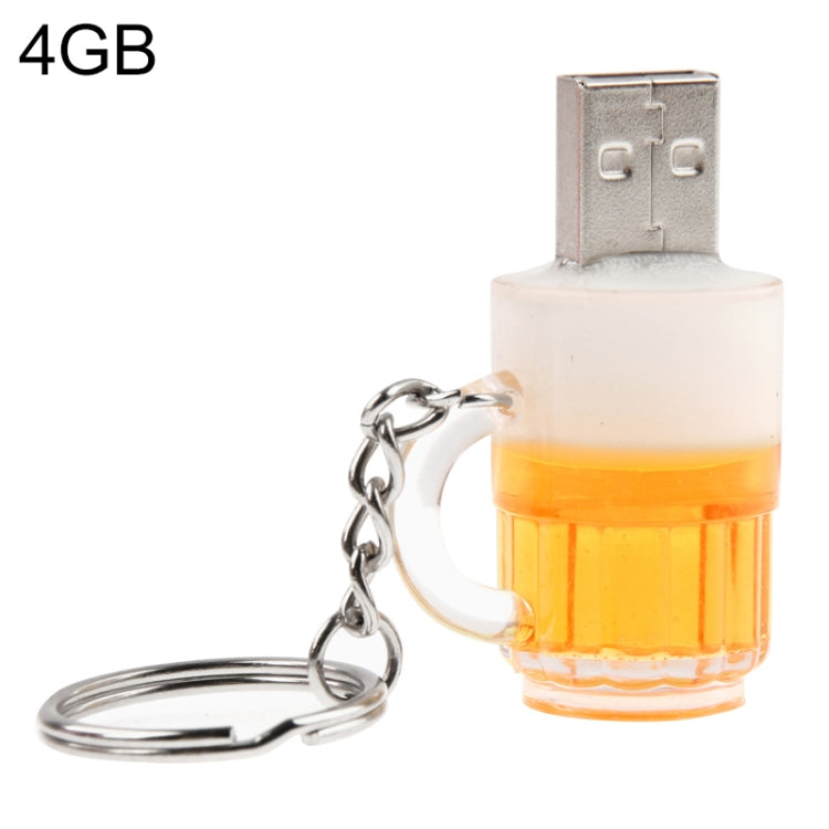 Beer Keychain Style USB Flash Disk with 4GB Memory, 4GB