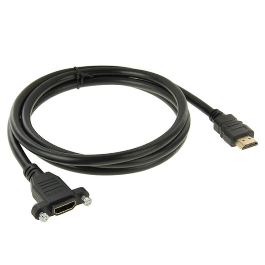 1.5m High Speed HDMI 19 Pin Male to HDMI 19 Pin Female Connector Adapter Cable, HDMI AM to AF with Ear Hole  (1.5m)
