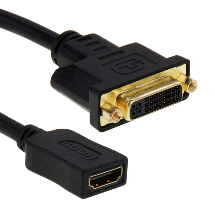 30cm HDMI Female to DVI 24+5 Pin Female Adapater Cable, HDMI Female to DVI 24+5