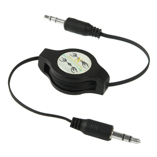 3.5mm Retractable Aux Audio Cable, Compatible with Phones, Tablets, Headphones, MP3 Player, Car/Home Stereo & More, Length: 11cm to 80cm
