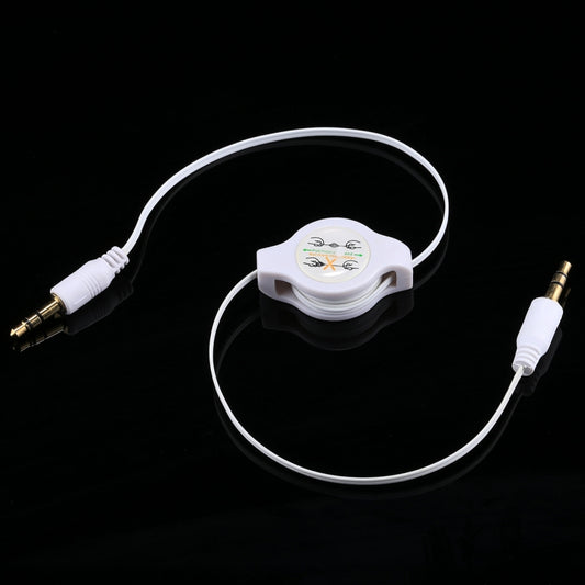 Aux Audio Cable 3.5mm Male to Male Retractable Cord, Compatible with Phones, Tablets, Headphones, MP3 Player, Car/Home Stereo & More, Length: 11cm  to 80cm