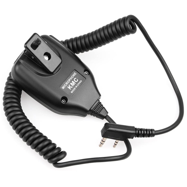 Clip-on Speaker Microphone for Walkie Talkies, 3.5mm + 2.5mm Earphone + Mic Plug