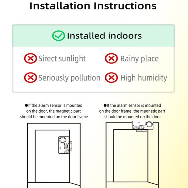 4 in 1 Door Magnet Refrigerator Delayed Door Closing Bell Anti-theft Alarm (3V)