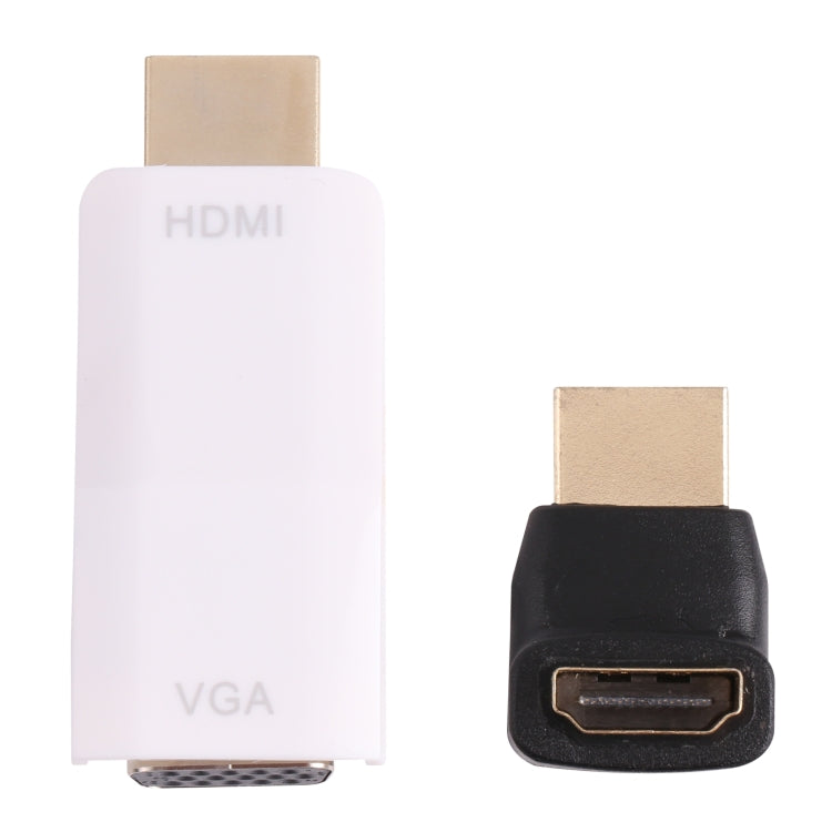 Full HD 1080P HDMI to VGA + Audio Converter Adapter for Laptop / STB / DVD / HDTV (With HDMI Female to Male Adapter), HDMI to VGA + Audio