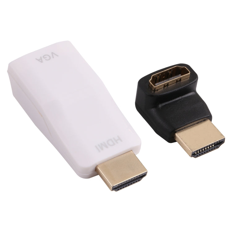 Full HD 1080P HDMI to VGA + Audio Converter Adapter for Laptop / STB / DVD / HDTV (With HDMI Female to Male Adapter), HDMI to VGA + Audio