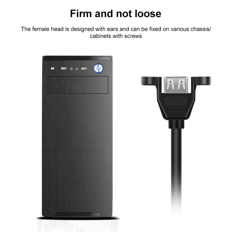 USB 2.0 Type-B Male to USB 2.0 Female Printer / Scanner Adapter Cable for HP, Dell, Epson, Length: 50cm