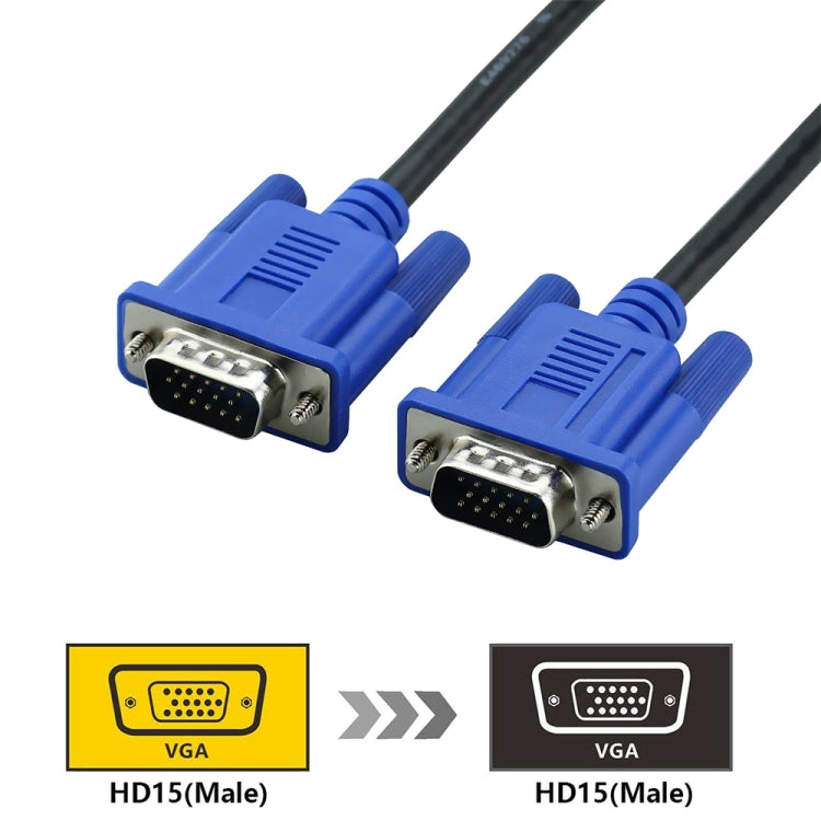 3m High Quality VGA 15Pin Male to VGA 15Pin Male Cable for LCD Monitor / Projector, 3m