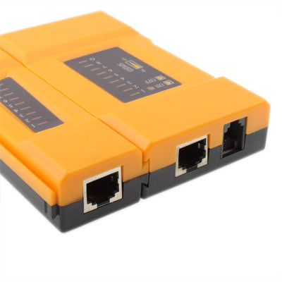 MINI RJ11 + RJ45 Dual-use Network Cable Tester, RJ45/RJ11 Orange