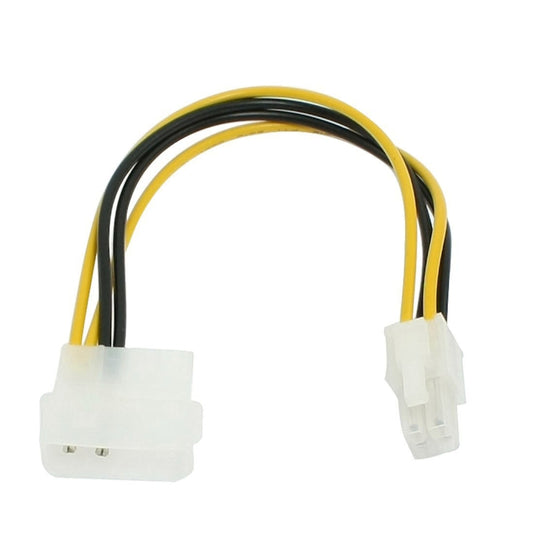 Motherboard Molex IDE 2-pin to 4-Pin ATX P4 12V ATX CPU Power Connector Adapter Cable, 2 Pin Male to 4 Pin Female