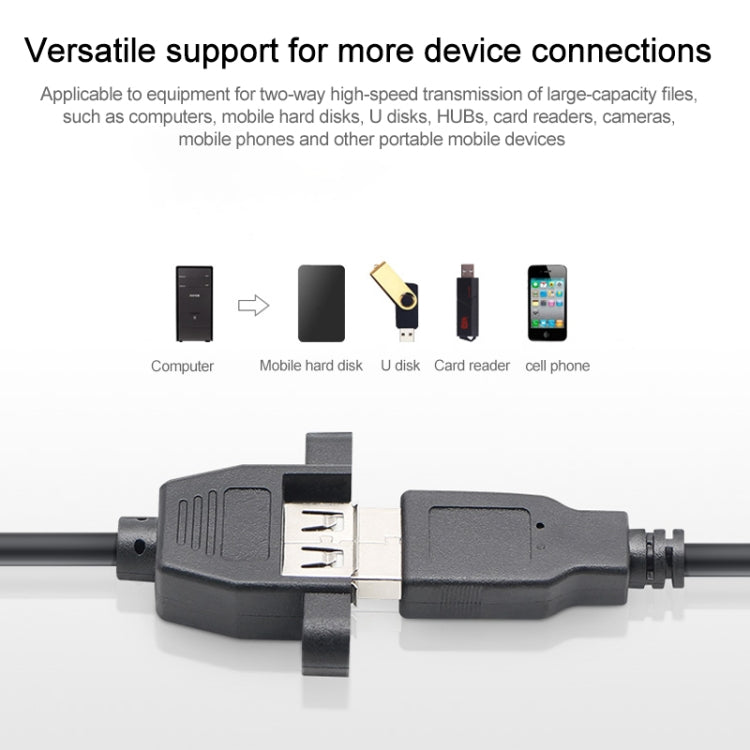 USB 2.0 AM to AF Mount Pannel Cable, Length: 30cm, AM to AF, Length: 30cm
