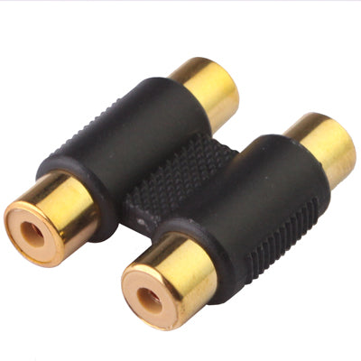 2 RCA Female to Female Connector, 2 RCA Female to Female (Gold-plated)