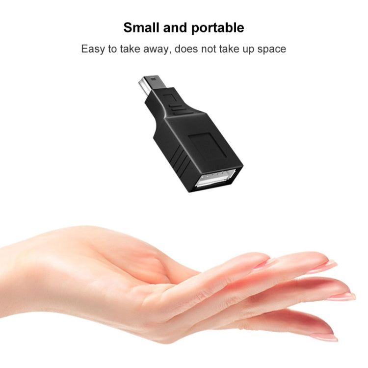 Mini USB Male to USB 2.0 Female Adapter with OTG Function, USB Female