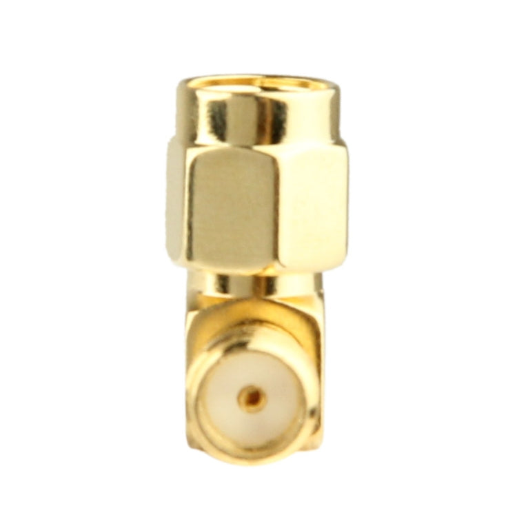 Gold Plated SMA Female to SMA Male Adapter with 90 Degree Angle, SMA Female to Male