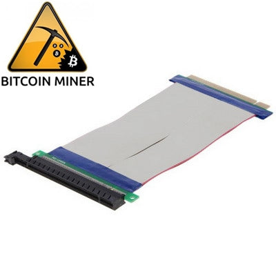 PCI Express 16X Riser Card Extender Flexible Extension Cable Ribbon Adapter, Cable Length: 15cm, 16X Length: 15cm