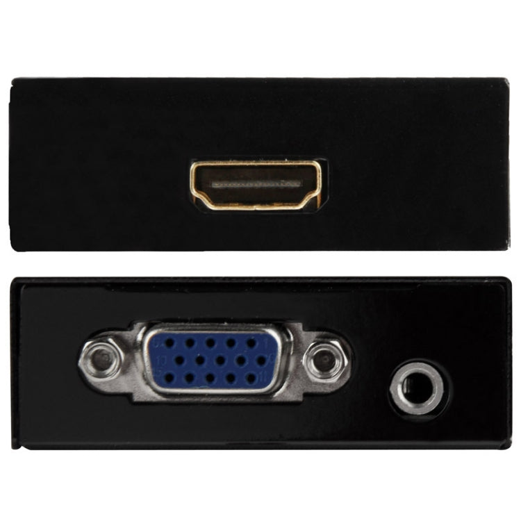 HD 1080P HDMI Mini VGA to HDMI Scaler Box Audio Video Digital Converter Adapter for PC / HDTV, HD 1080P