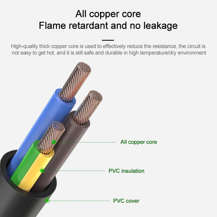 High Quality 3 Prong Style US Notebook AC Power Cord, Length: 1.8m, US Plug, 1.8m