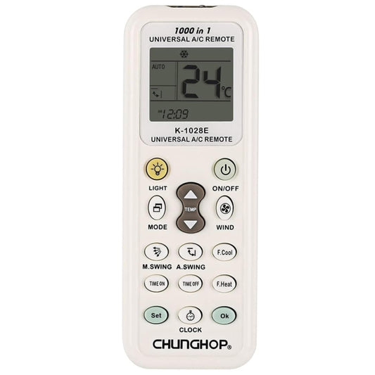 Chunghop K-1028E 1000 in 1 Universal A/C Remote Controller with Flashlight, K-1028E with Flashlight
