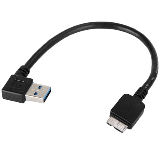USB 3.0 Male to Micro USB 3.0 Male Adapter Cable, Right Bend, Length: 12cm, Right Angle (Length: 12cm)