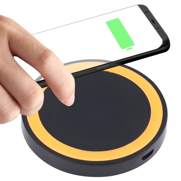 Universal QI Standard Round Wireless Charging Pad (White + Red), White + Black, Black + Blue, Black + Red, White, Black + White, White + Orange, Black + Orange, Grey+Black, White + Red, White + Blue