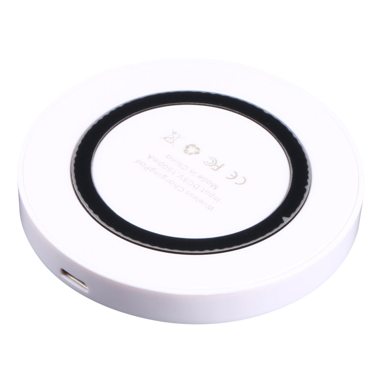 Universal QI Standard Round Wireless Charging Pad (White + Red), White + Black, Black + Blue, Black + Red, White, Black + White, White + Orange, Black + Orange, Grey+Black, White + Red, White + Blue