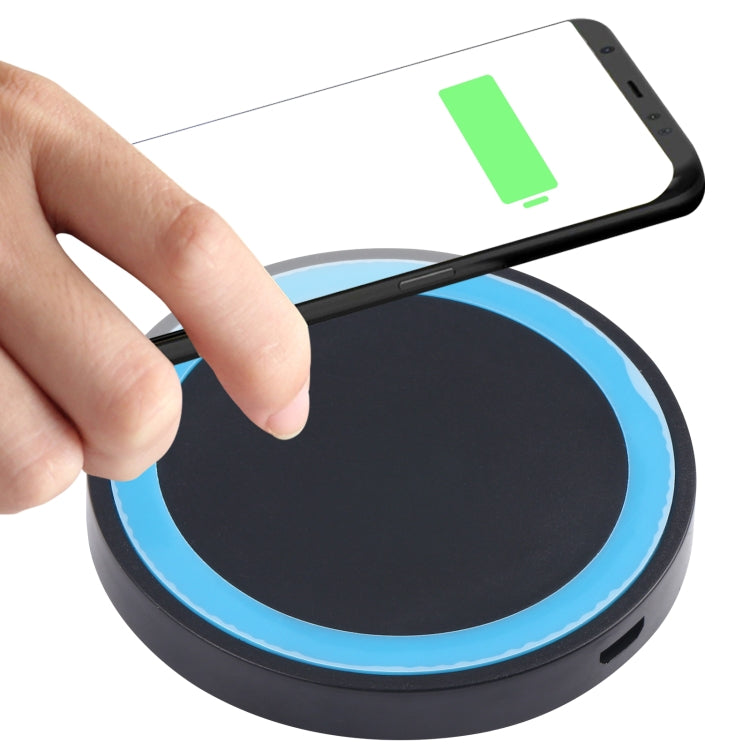 Universal QI Standard Round Wireless Charging Pad (White + Red), White + Black, Black + Blue, Black + Red, White, Black + White, White + Orange, Black + Orange, Grey+Black, White + Red, White + Blue