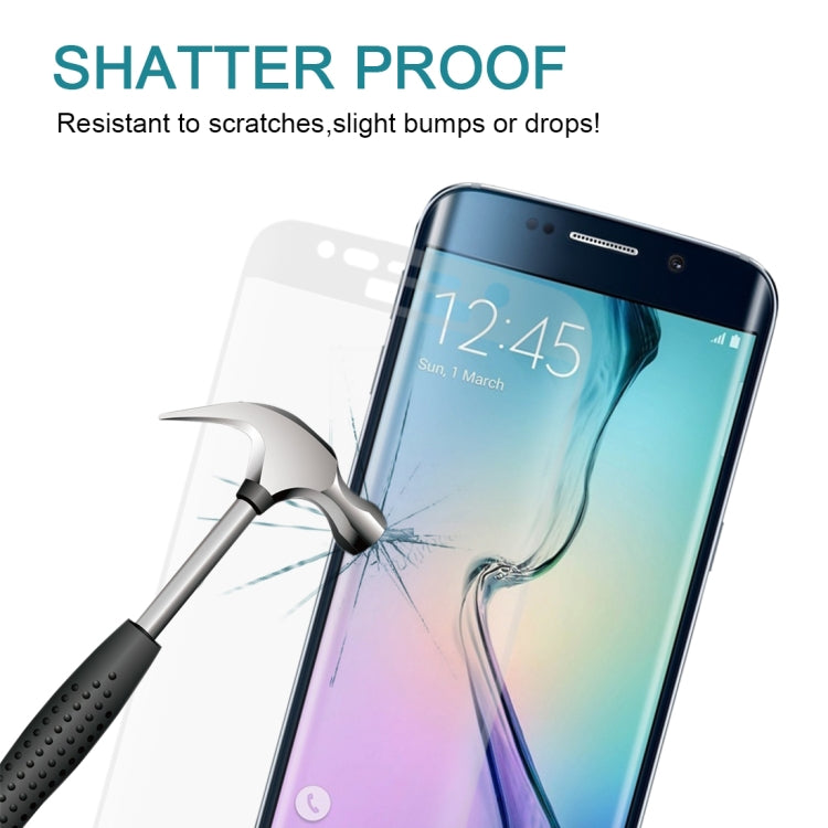 LOPURS 0.2mm 9H Surface Hardness 3D Curved Surface Full Screen Cover Explosion-proof Tempered Glass Film for Galaxy S6 edge