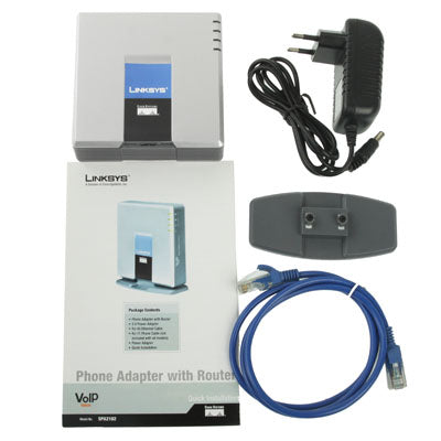 Unlocked LINKSYS SPA2102 VOIP PSTN Phone Adapter with 2x FXS + WAN Port, 2x FXS + WAN Port
