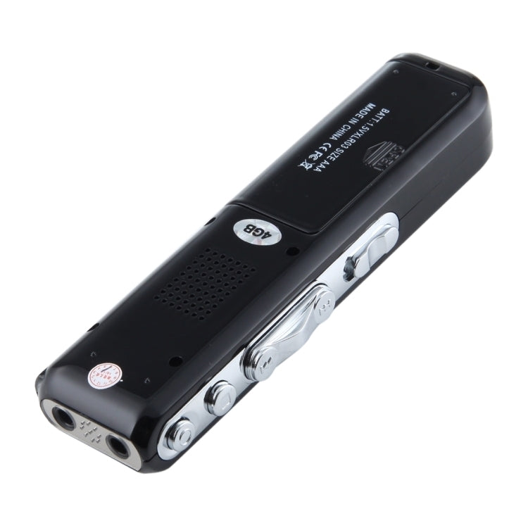 8GB Digital Voice Recorder Dictaphone MP3 Player, Support Telephone recording, VOX function, Power supply: 2 x AAA battery(Black)