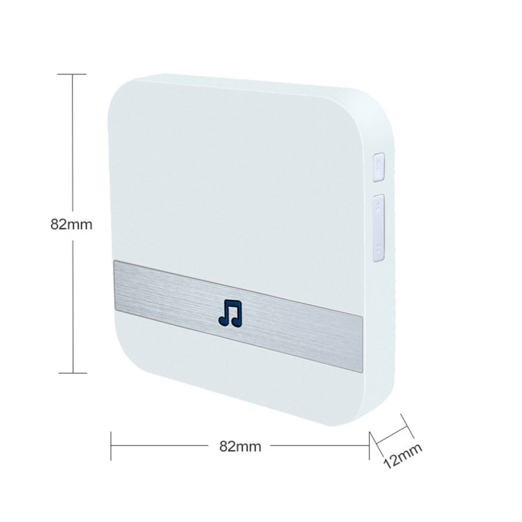 B10 52 Chimes 110dB Doorbell Receiver Low Power Consumption Home Door Tools, US Plug, AC 90-260V, B10 White US Plug