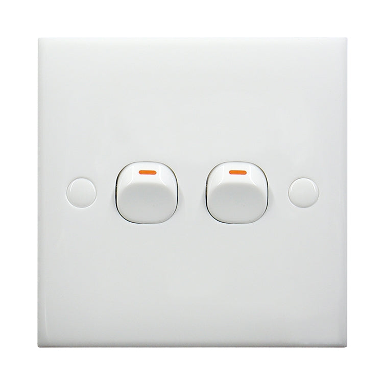 Electric Wall Switch (Size: 86 x 86mm), 2 Switch