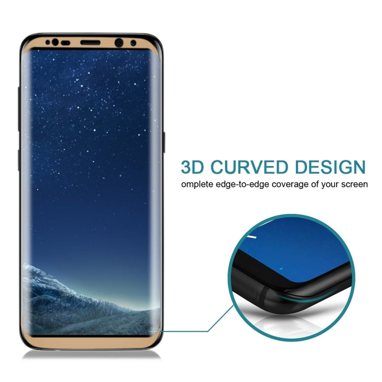 For Galaxy S8 / G950 0.3mm 9H Surface Hardness 3D Curved Silk-screen Full Screen Tempered Glass Screen Protector, For Galaxy S8 / G950