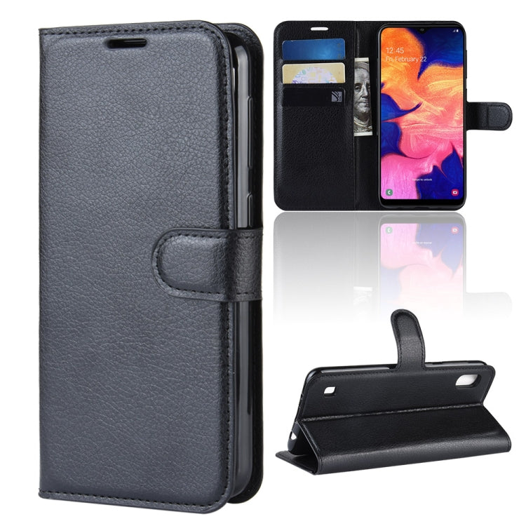 Litchi Texture Horizontal Flip Leather Case for Galaxy A10, with Wallet & Holder & Card Slots, For Galaxy A10 (1), For Galaxy A10, For Galaxy A10  (1)