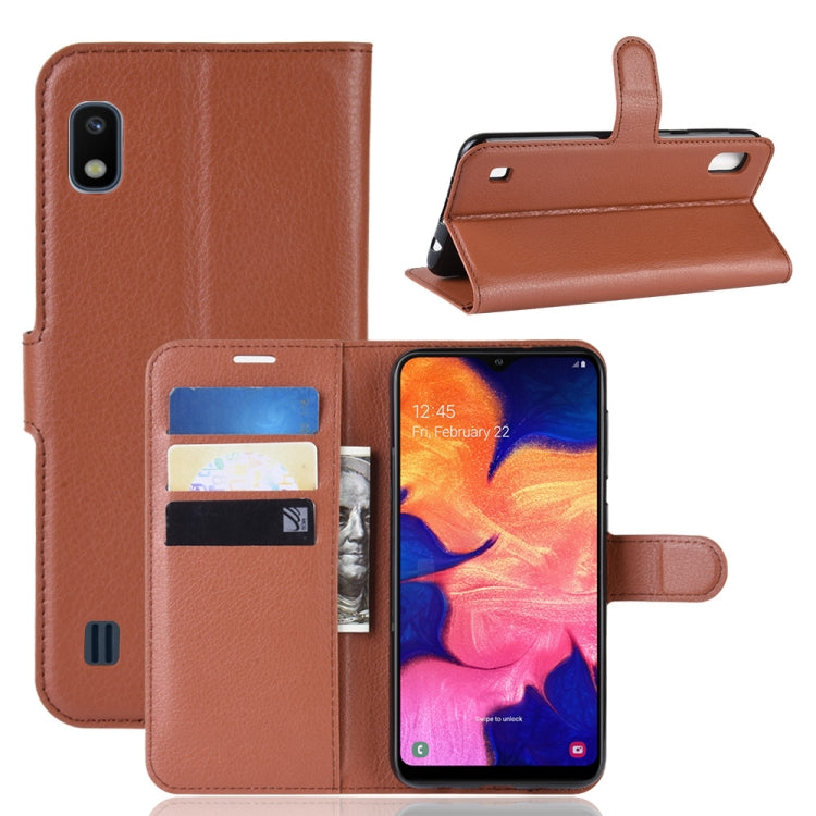 Litchi Texture Horizontal Flip Leather Case for Galaxy A10, with Wallet & Holder & Card Slots, For Galaxy A10 (1), For Galaxy A10, For Galaxy A10  (1)