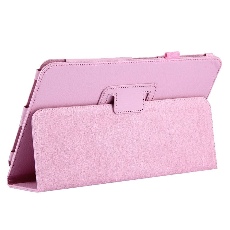 For Galaxy Tab A 10.1 / T580 Litchi Texture Magnetic Horizontal Flip Leather Case with Holder & Sleep / Wake-up Function, Galaxy Tab A 10.1 (2016)