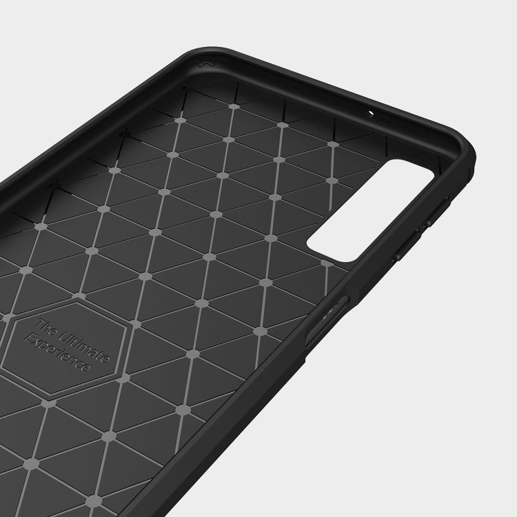 For Galaxy A7 (2018) / A750 Brushed Carbon Fiber Texture TPU Shockproof Anti-slip Soft Protective Back Cover Case, Galaxy A7 (2018), For Galaxy A7 (2018)