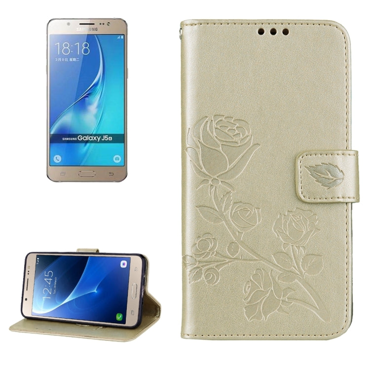 For Galaxy J5 (2016) / J510 Roses Pressed Flowers Pattern Flip Leather Case with Holder & Card Slots & Wallet, For Galaxy J5 (2016) / J510, For Samsung Galaxy J5 (2016) / J510
